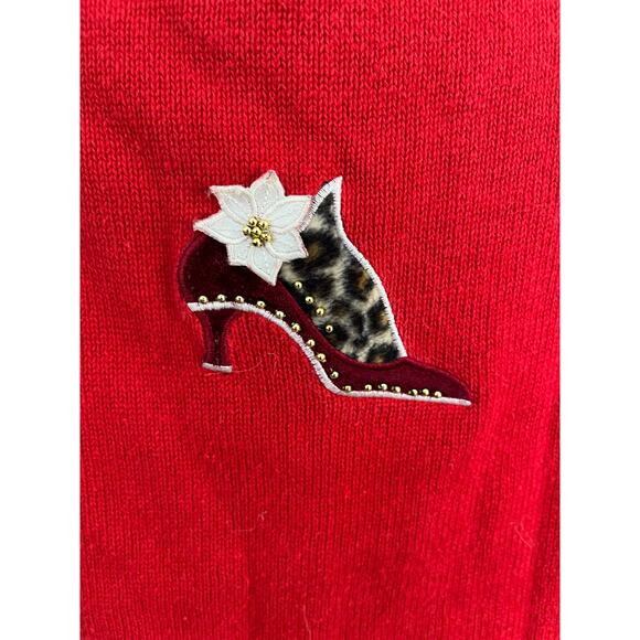 MERRY & BRIGHT Women's Christmas Sweater Vest Petite Medium - Picture 6 of 8